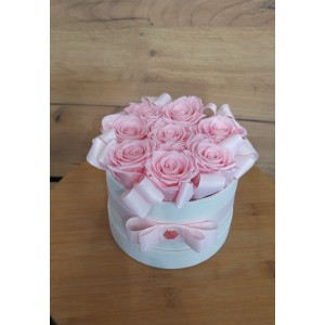 Wieczne Róże w Jasnym Welurowym Boxie