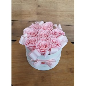 Wieczne Róże w Jasnym Welurowym Boxie